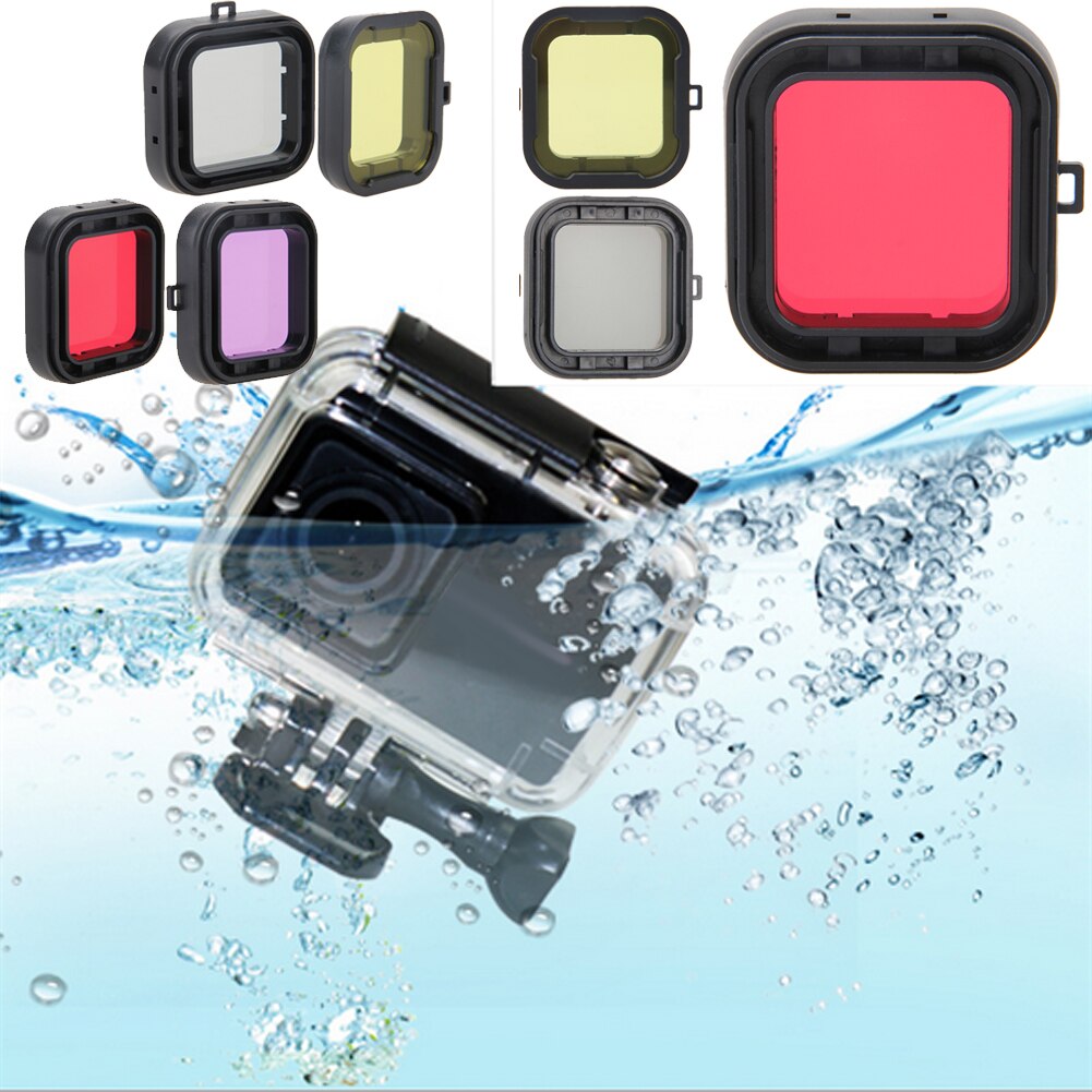 Underwater Sea Water Diving Housing Filter for Xiaomi Yi 2 Generation 4K Action Camera Waterproof Camera Lens Accessories - ebowsos