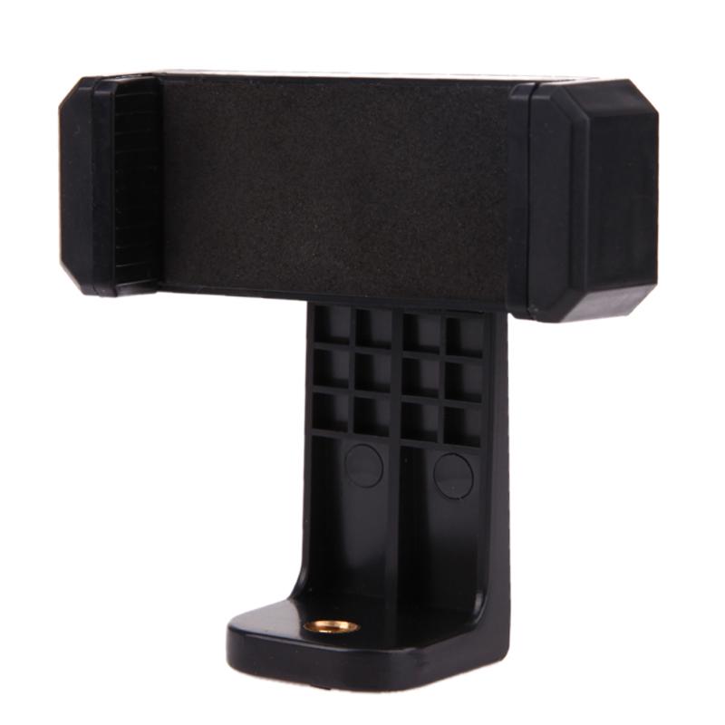 Unique Design 1/4" Screw Head Smart Phone Stands Tripod Monopod Holder Clip Mount 360 Degree Rotation Black HIgh Quality Holder - ebowsos