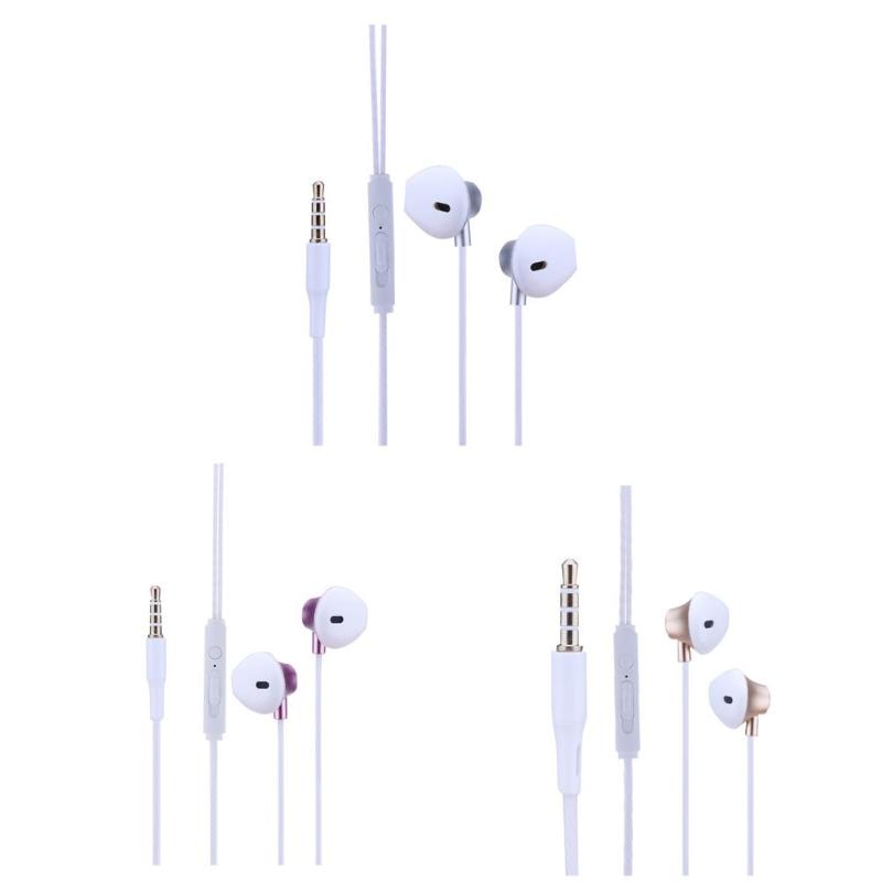Universal 3.5MM Wired Earphone In Ear Stereo Earpiece Small Cheap Headset Handsfree Call with Microphone for Smartphone MP3 - ebowsos