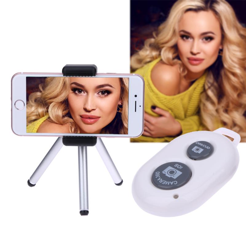 Universal 360 Rotatable Stand Phone Tripod+Holder Mount Bluetooth Self Timer Wireless Selfie Remote Control for iPhone - ebowsos