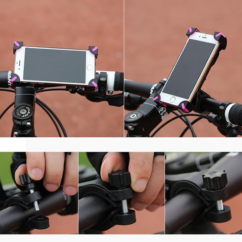 Universal 360 Rotating Bike Phone Holder Bicycle Handlebar Clip Mount Bracket For iPhone X 8 7 Bike Mount Phone Bike Holder - ebowsos