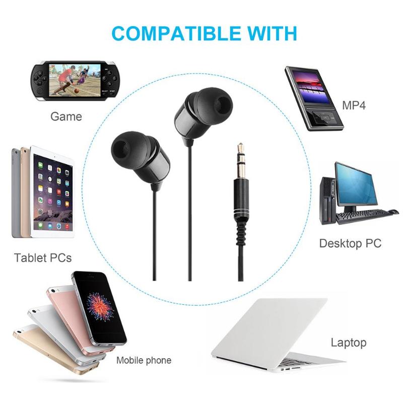 Universal 3m In-Ear Earphone Monitor Headphones 3.5mm Line Plug Headset HiFi Stereo Earbuds for IOS Android Mobile Phone New - ebowsos