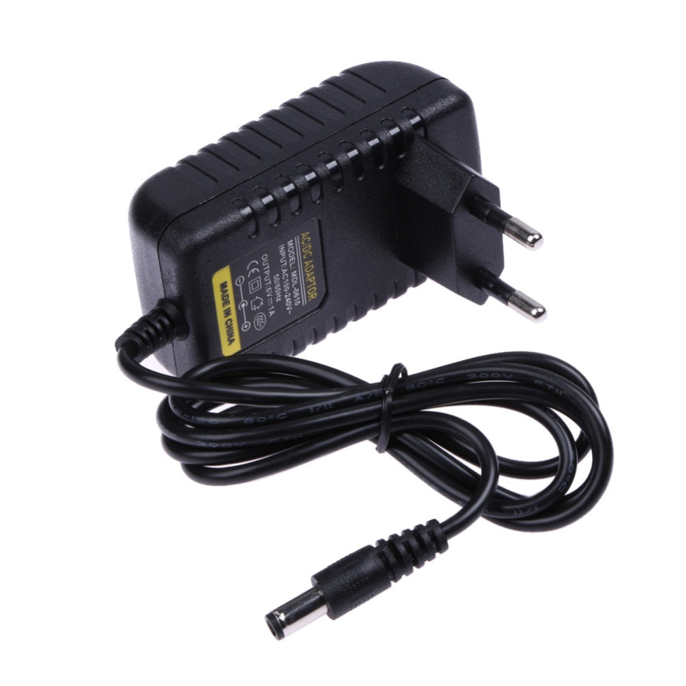 Universal 5.5mm x 2.1mm & 2.2mm AC DC Adapter Converter 100-240V To DC 6V 1A 6W Switching Power Supply Adapter Charger EU Plug - ebowsos