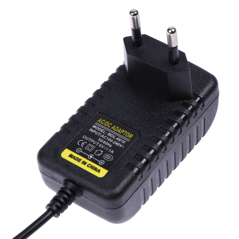 Universal 5.5mm x 2.1mm & 2.2mm AC DC Adapter Converter 100-240V To DC 6V 1A 6W Switching Power Supply Adapter Charger EU Plug - ebowsos