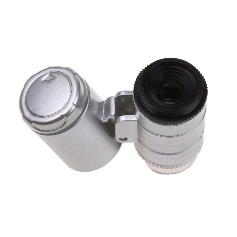 Universal 60X Zoom 2 LED 1UV Light Microscope Lenses Telescope Mobile Phone Micro Lens lente Clip For iPhone Samsung Smartphones - ebowsos