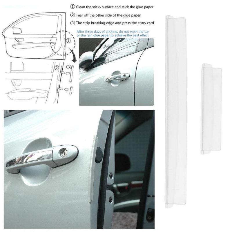 Universal 8Pcs Rubber Car Door Guard Protector Strips Anti-collision Trims Car Bumper Protector Guard Corner Strip Sticker New - ebowsos