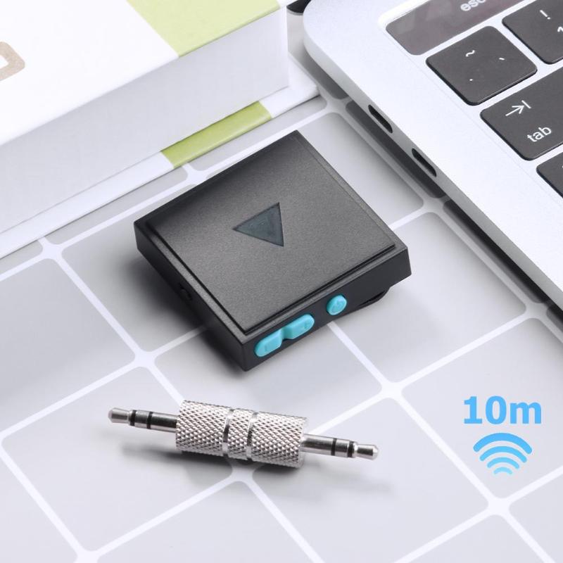 Universal Aux Bluetooth Receiver Transmitter Back Clip Wireless Adapter - ebowsos