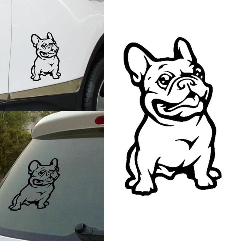 Universal Black French Bulldog Car Auto Styling Sticker Decorative Decal High Quality Car Sticker vinyl Decal Decorate Sticker - ebowsos