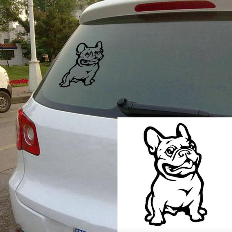 Universal Black French Bulldog Car Auto Styling Sticker Decorative Decal High Quality Car Sticker vinyl Decal Decorate Sticker - ebowsos