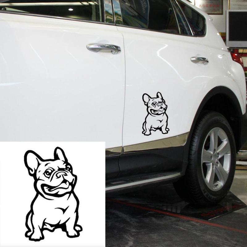 Universal Black French Bulldog Car Auto Styling Sticker Decorative Decal High Quality Car Sticker vinyl Decal Decorate Sticker - ebowsos