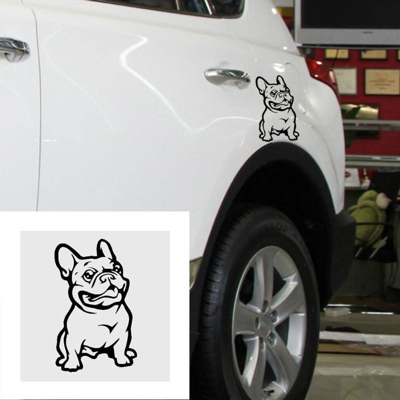 Universal Black French Bulldog Car Auto Styling Sticker Decorative Decal High Quality Car Sticker vinyl Decal Decorate Sticker - ebowsos