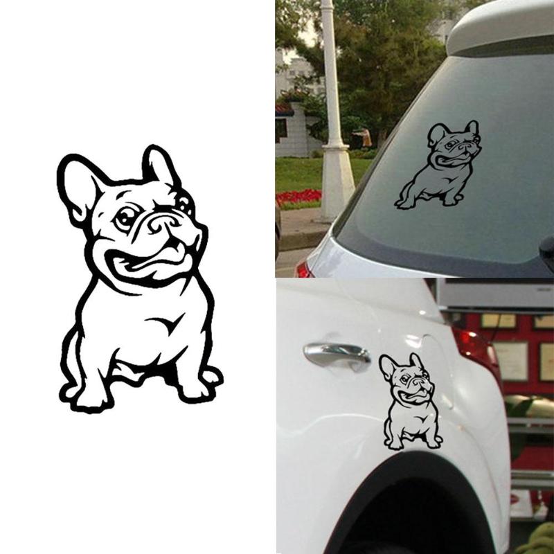 Universal Black French Bulldog Car Auto Styling Sticker Decorative Decal High Quality Car Sticker vinyl Decal Decorate Sticker - ebowsos