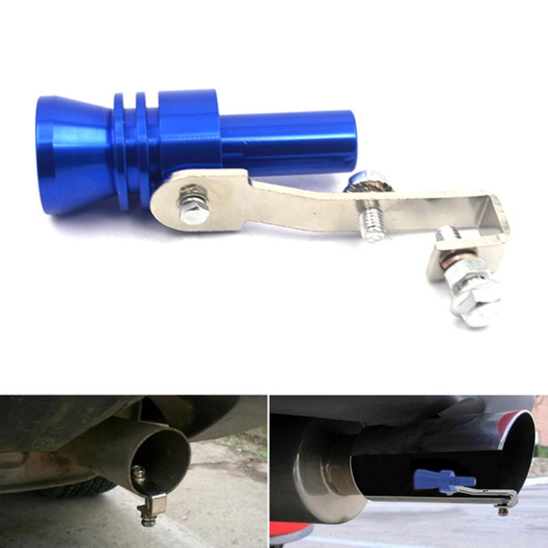 Universal Car BOV Turbo Sound Whistle Simulator Sound Pipe Exhaust Muffler Pipe Size L - ebowsos