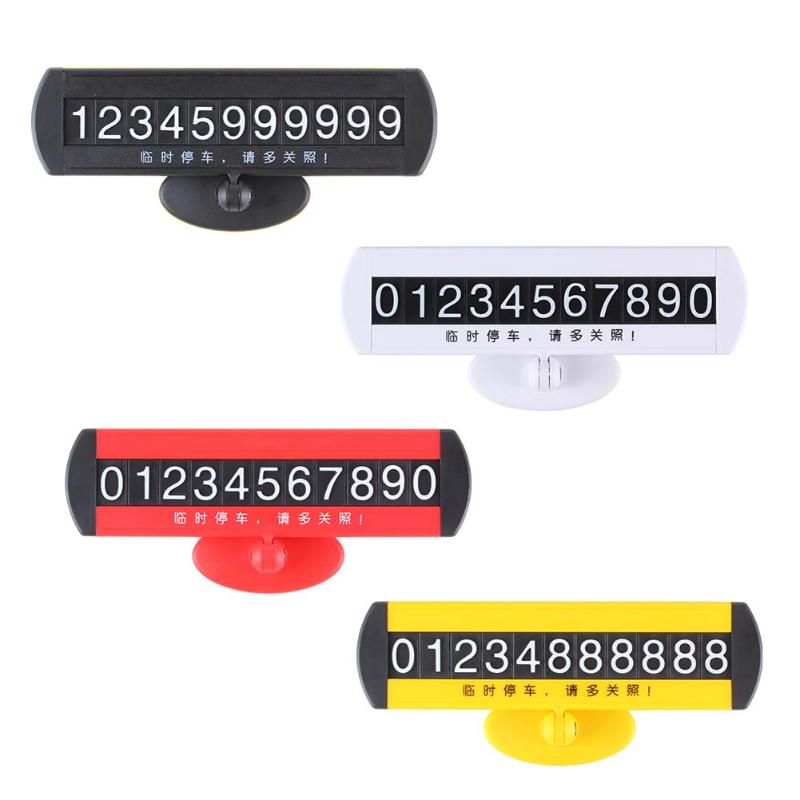 Universal Car Temporary Parking Card Suckers Night Phone Number Card Plate for Car Stop Parking Sign Notice Number Car Styling - ebowsos