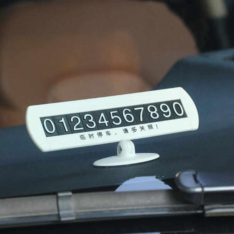 Universal Car Temporary Parking Card Suckers Night Phone Number Card Plate for Car Stop Parking Sign Notice Number Car Styling - ebowsos