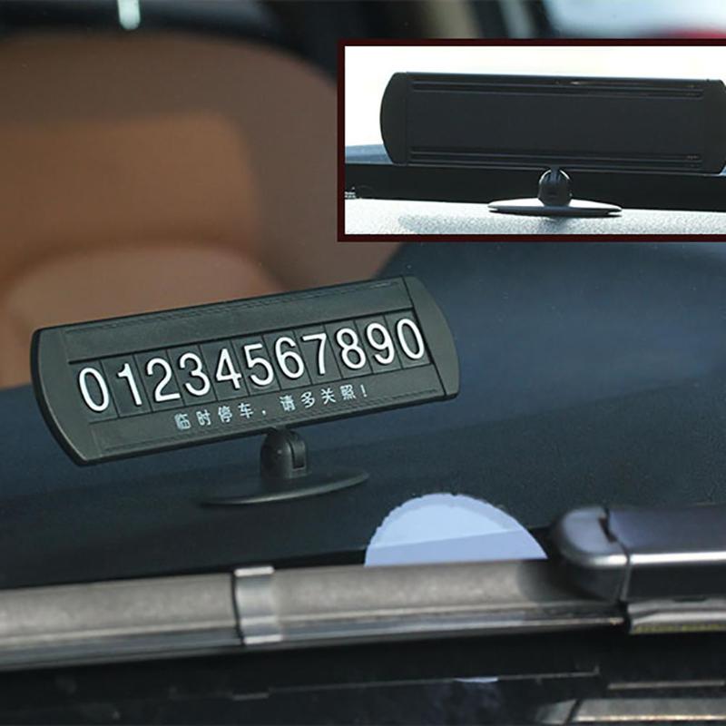 Universal Car Temporary Parking Card Suckers Night Phone Number Card Plate for Car Stop Parking Sign Notice Number Car Styling - ebowsos