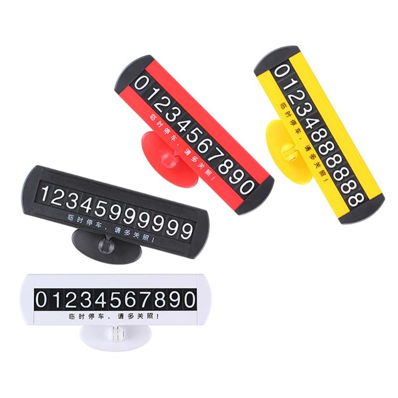 Universal Car Temporary Parking Card Suckers Night Phone Number Card Plate for Car Stop Parking Sign Notice Number Car Styling - ebowsos