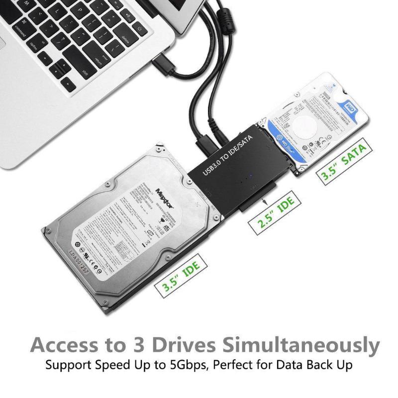 Universal Converter USB3.0 to SATA/IDE 2.5in 3.5in External Hard Disk Case Box Adapter Cable 5GBPS Highspeed for PC Laptop New - ebowsos