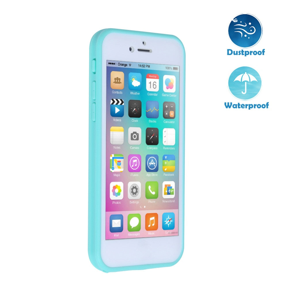 Universal Cover Waterproof Phone Case for iPhone 7plus Dustproof Rubber Phone Full Cover For iPhone 7 Plus Swim Waterproof Case - ebowsos