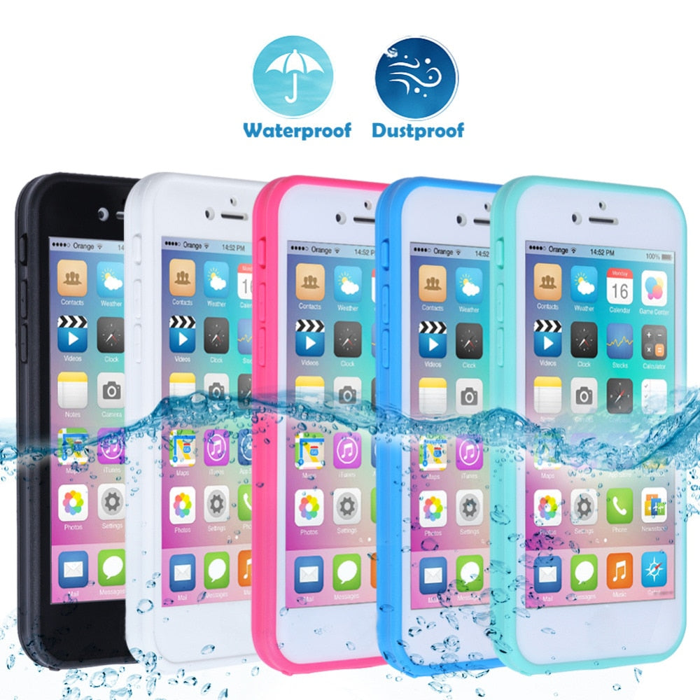Universal Cover Waterproof Phone Case for iPhone 7plus Dustproof Rubber Phone Full Cover For iPhone 7 Plus Swim Waterproof Case - ebowsos