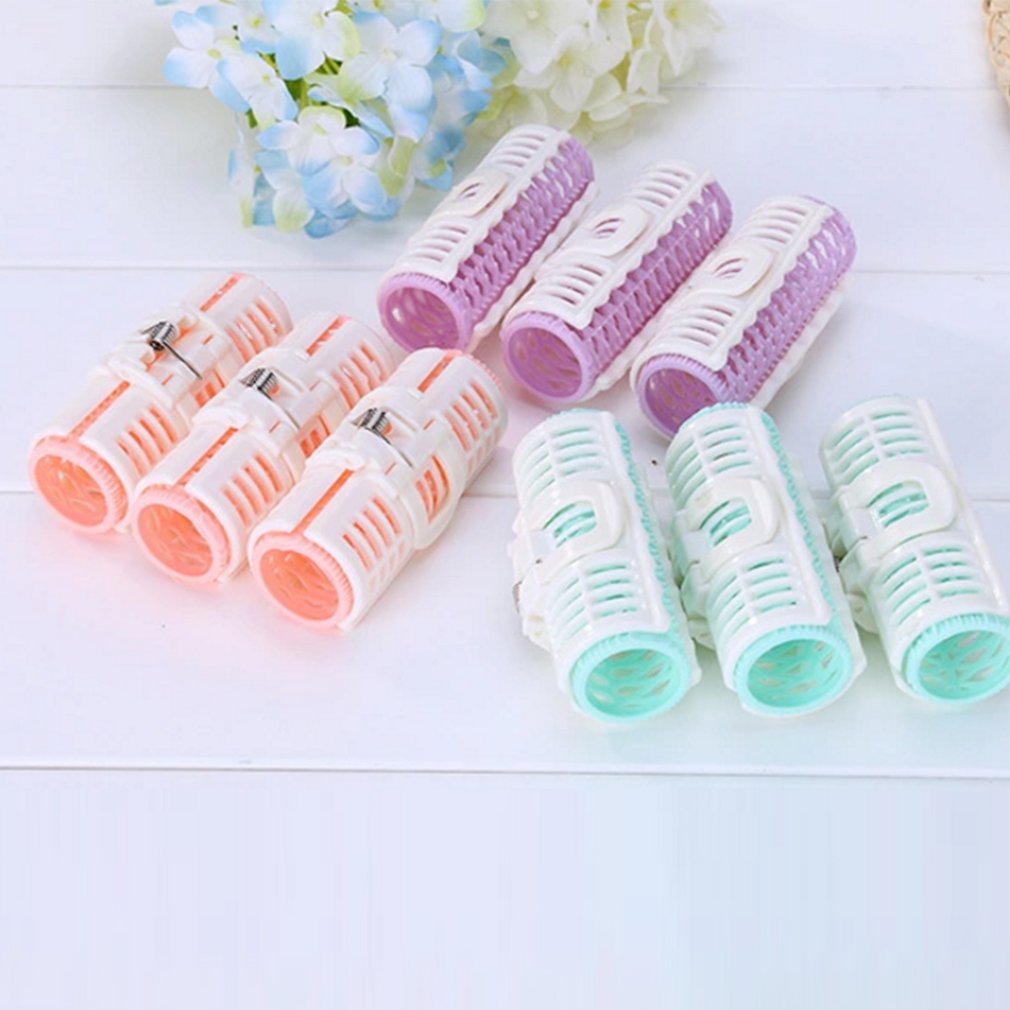 Universal Detachable Self Grip Hair Rollers Plastic Hair Curler Roll Curl Fluffy Maker Portable Styling Tools - ebowsos