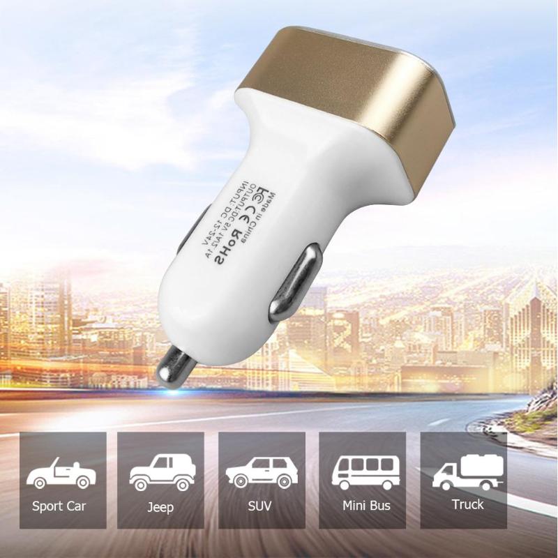 Universal Dual USB Car Charger Adapter 12/24V Digital LED Voltage Display Auto Vehicle Charger for Smart Phone Tablet Promotion - ebowsos