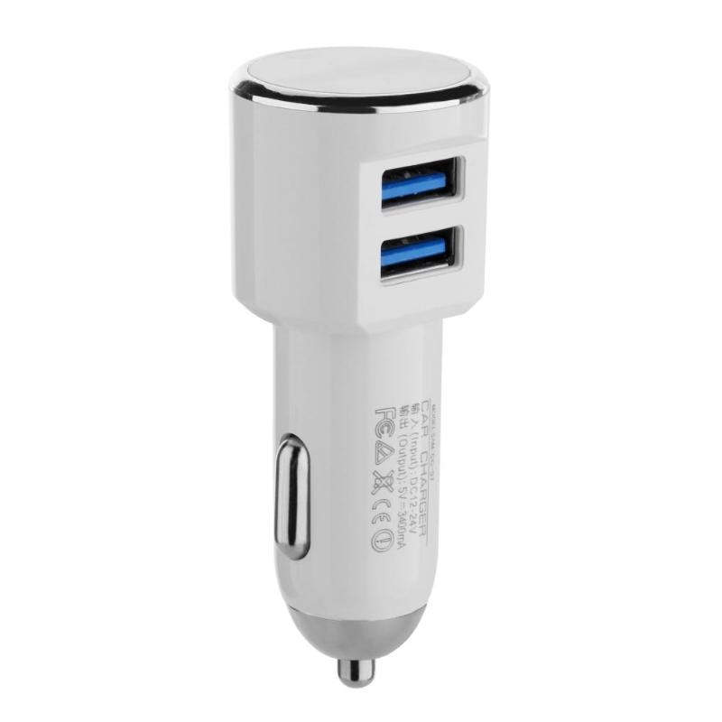 Universal Dual USB Car Charger Digital LED Display 5V 3.4A Phone Fast Charging Adapter for iPhone Samsung Xiaomi New Arrical - ebowsos