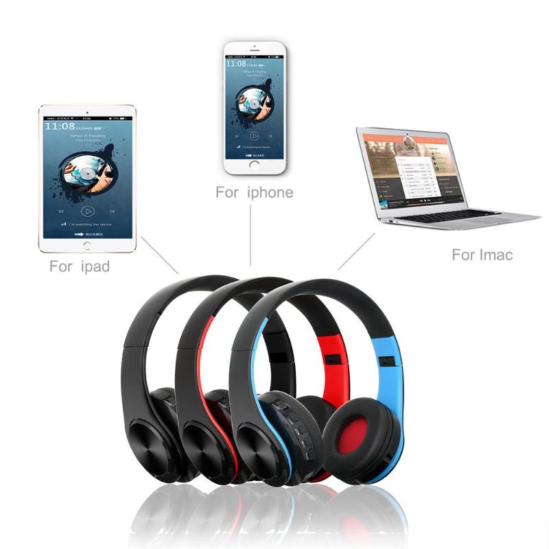 Universal Foldable Wireless Bluetooth Headphone Stereo Auriculares Bluetooth Headset Support TF Card/3.5mm Aux Input/Calls - ebowsos