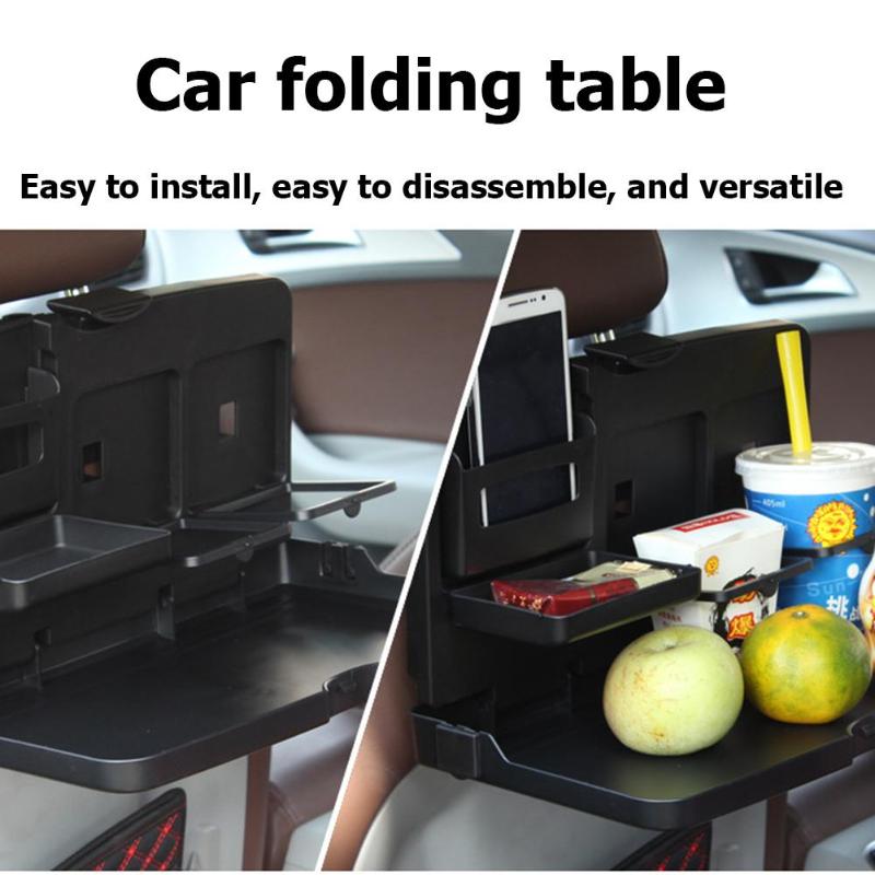 Universal Folding Auto Car Back Seat Plastic Table Drink Food Cup Tray Holder Stand Folding Food Table Car Styling Table New - ebowsos
