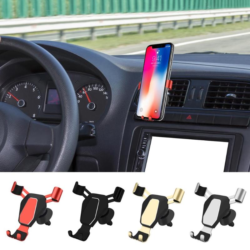 Universal Gravity Car Phone Holder Air Vent Outlet Phone Stand Mount Support Bracket for 4.3-6.1 Inch Smartphone High Quality - ebowsos