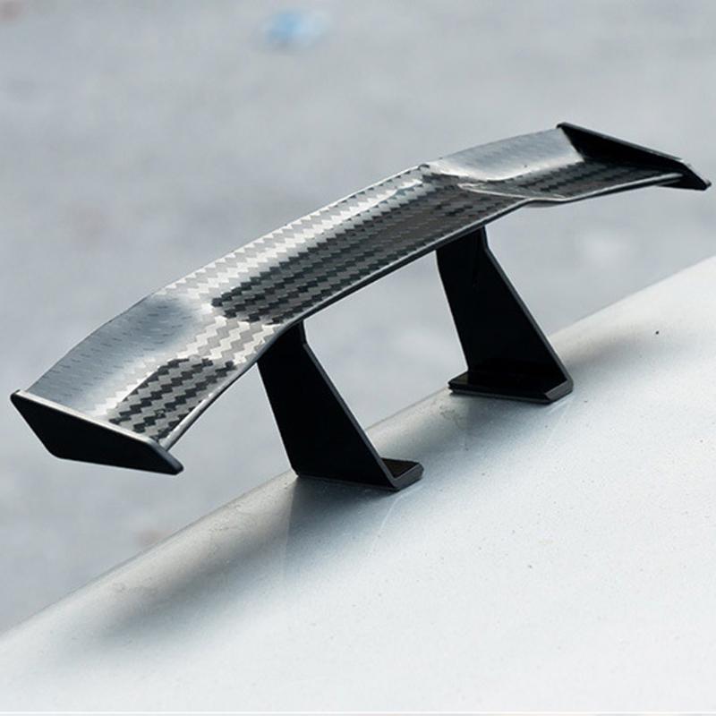 Universal Mini Car Spoiler Wing Auto Car Tail Decoration Carbon Fiber Tail Accessories Carbon Spoiler Wing Car-Styling Stickers - ebowsos