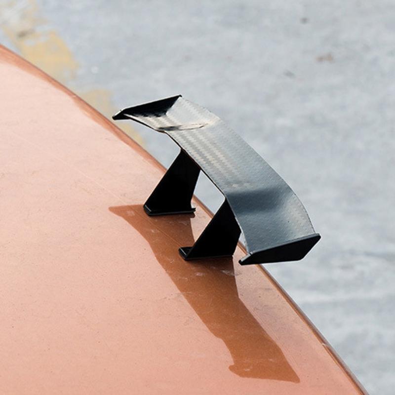 Universal Mini Car Spoiler Wing Auto Car Tail Decoration Carbon Fiber Tail Accessories Carbon Spoiler Wing Car-Styling Stickers - ebowsos