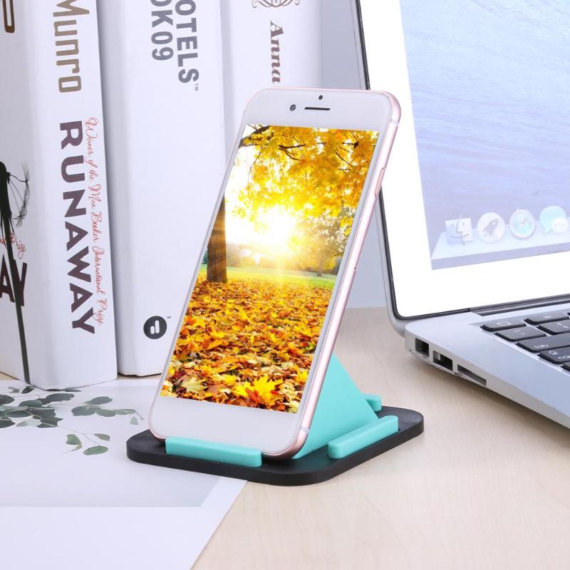 Universal Non-slip Slicone 4 Angles Pyramid Shape Mobile Phone Holder Stand Desk Mount Bracket for iPhone Samsung High Quality - ebowsos