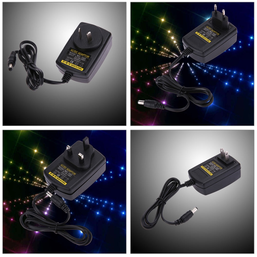 Universal Power Supply Adapter DC24V 2A Adapter AC 100V-240V to DC 24V Converter Power Supply Charger  AU/EU/UK/US Plugs - ebowsos