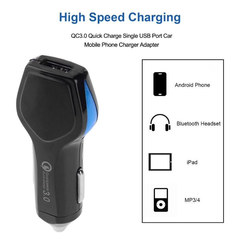 Universal QC 3.0 Car USB Charger Universal 5V 2.4A Phone Car Charger For iPhone Samsung Tablet Fast USB Car Charger - ebowsos