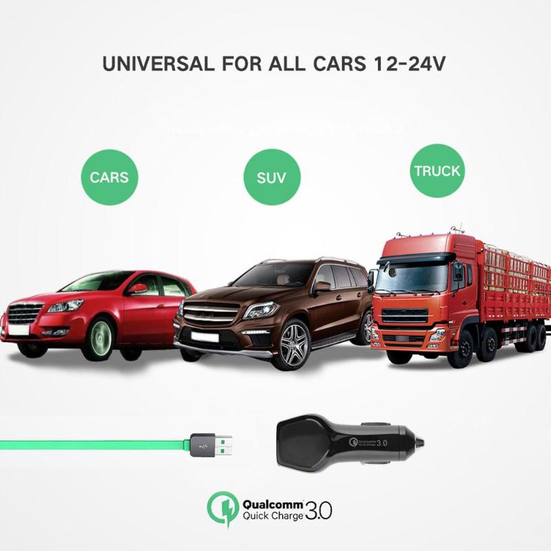Universal QC 3.0 Car USB Charger Universal 5V 2.4A Phone Car Charger For iPhone Samsung Tablet Fast USB Car Charger - ebowsos