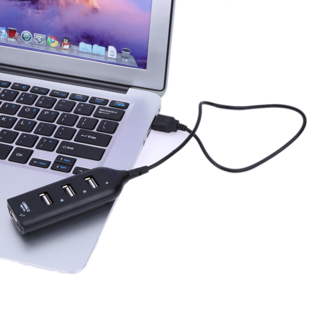 Universal USB Hub 4 Port USB 2.0 Hub with Cable High Speed Mini Hub Socket Pattern Splitter Cable Adapter for Laptop PC New - ebowsos