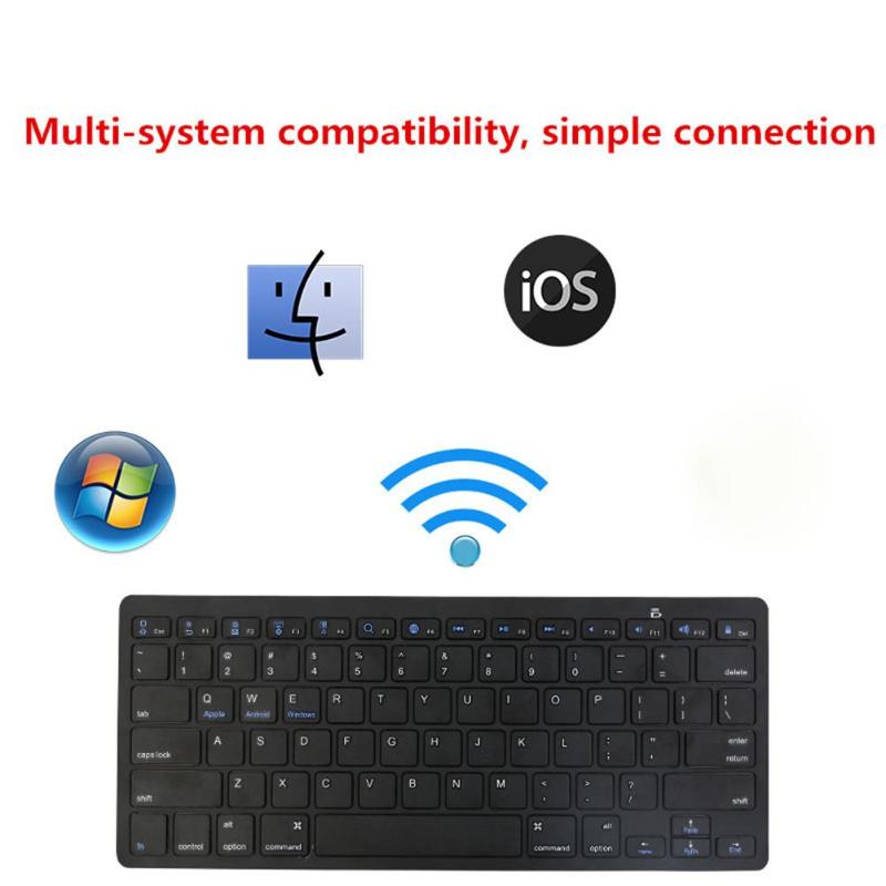 Universal Ultra-slim Wireless Bluetooth 3.0 Keyboard 78 Keys Silent Keyboard for Phone Tablet PC Computer - ebowsos