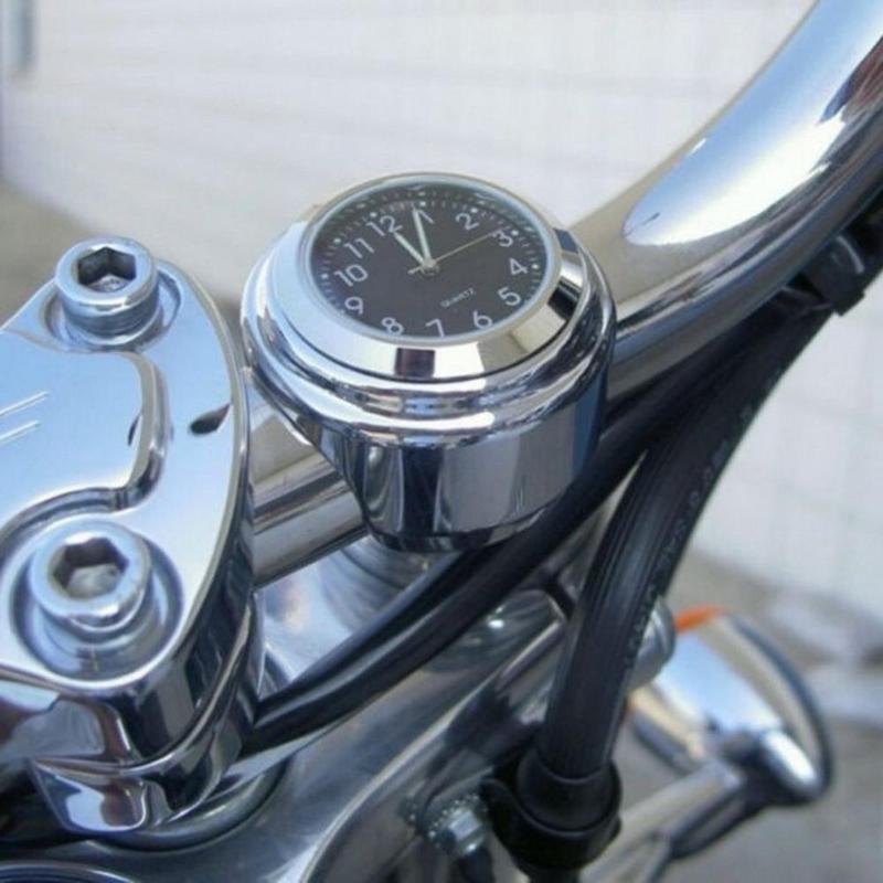 Universal Waterproof 7/8 Motorcycle Bike Handlebar Mount Clock Durable Aluminum Alloy Moto Watch Accessories Locked to Handlebar - ebowsos