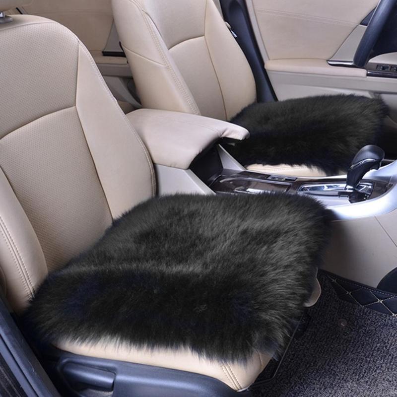 Universal Winter Warm Car Auto Seat Cushion Plush Wool Seat Pad Home Office Chair Mat Car Seat Cushion Fur Wool Chair Pad New - ebowsos