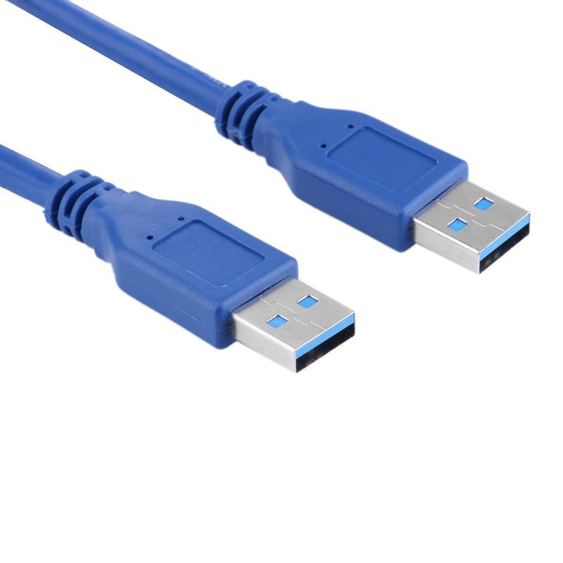 0.5m USB3.0 Male to Male Cable 5Gbps Data Sync Fast Speed Cord Connector Extension Cable for Laptop Desktop PC Hard Disk - ebowsos