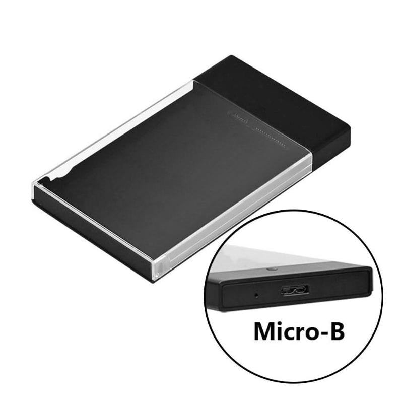 2.5 Inch USB 3.0 to SATA HDD Box Transparent Mobile Hard Disk Box HDD Hard Disk Drive External HDD Enclosure Storage Prop - ebowsos