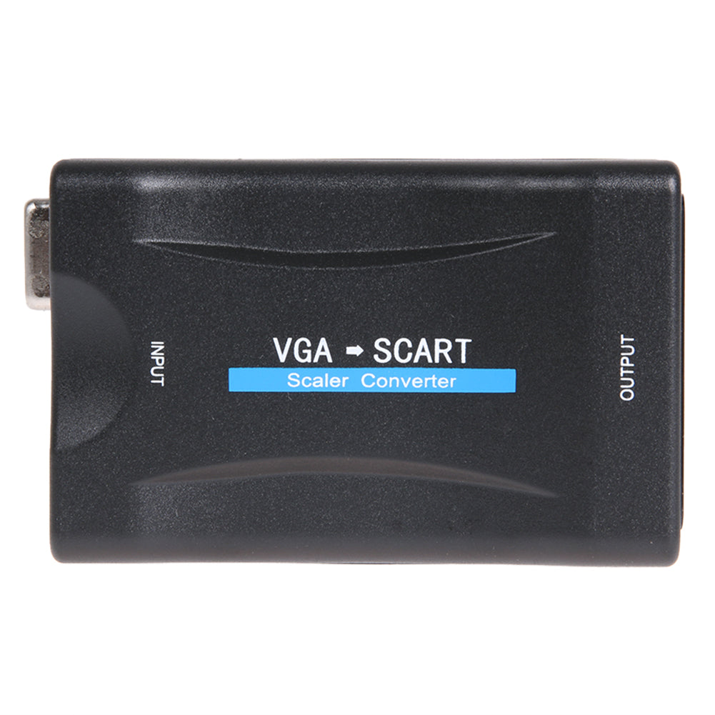VGA to Scart Converter Video Audio Converter Support European TV sets with SCART input Interface with Remote Control - ebowsos