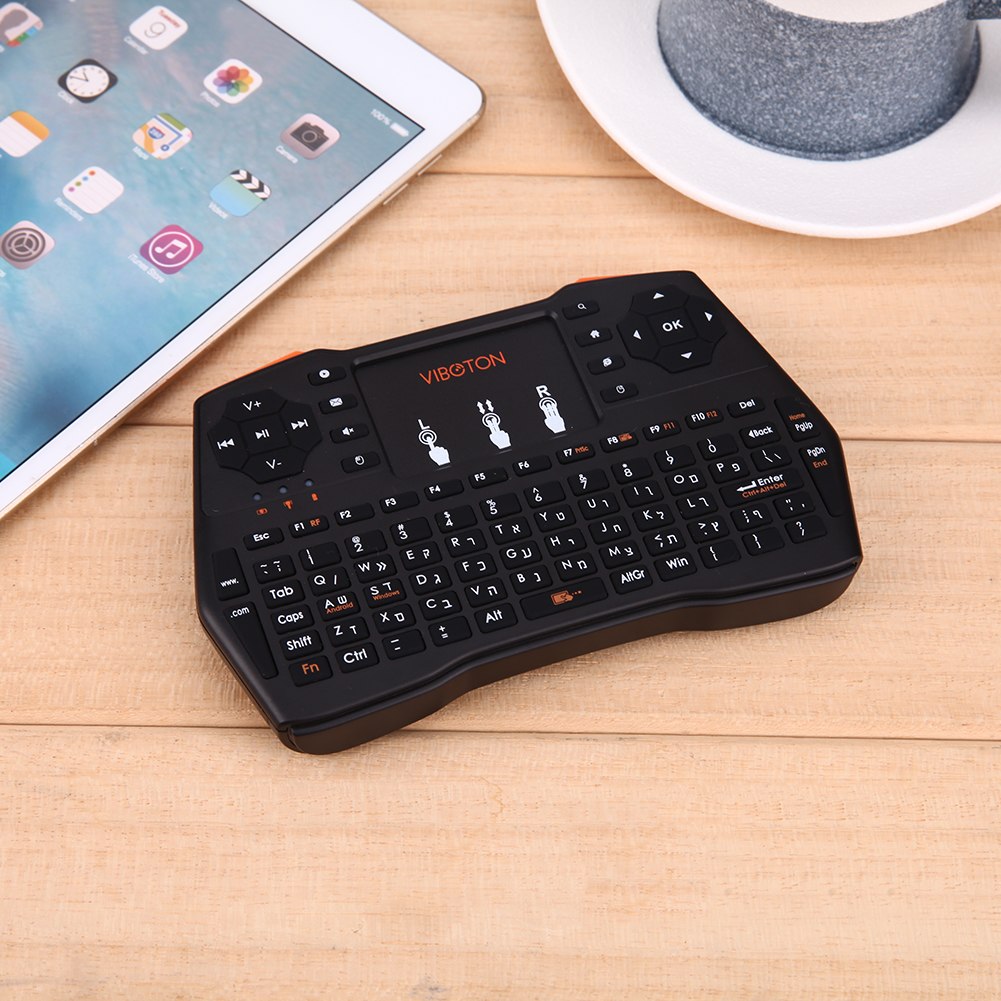 VIBOTON I8puls Wireless Mini Keyboard Multimedia Keys i8 Plus Air Mouse Touchpad Keyboard for Smart TV PC Desktop Laptop Tablet - ebowsos