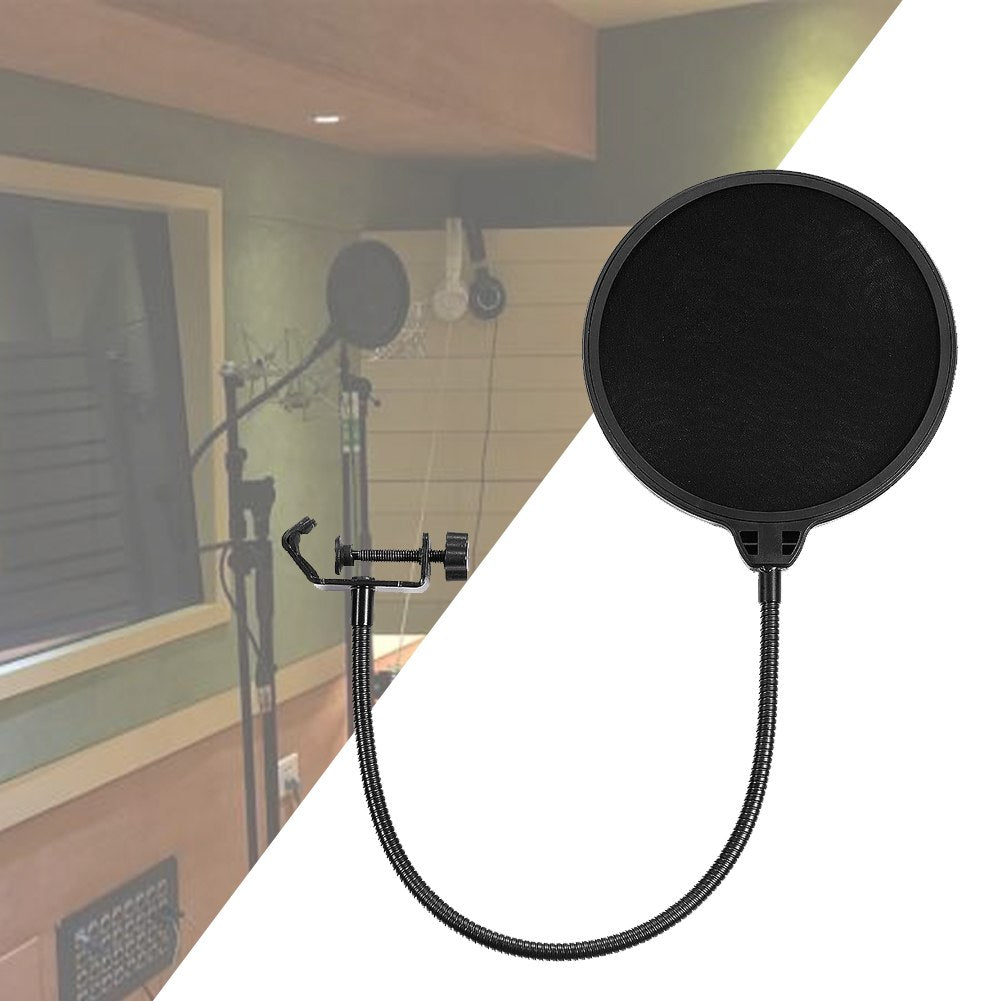 Microphone Wind Screen Studio Recording Microphone Mic Wind Screen Pop Filter Mask Shield for Speaking Recording - ebowsos