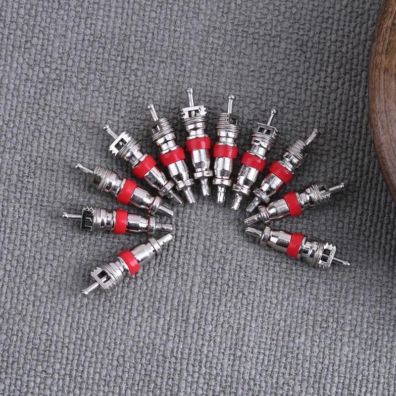 100pcs Car Truck Motorcycle Tyre Tire A/C Air Conditioning Schrader Repair Automobile Valve Cores with Remover Tool Kit - ebowsos