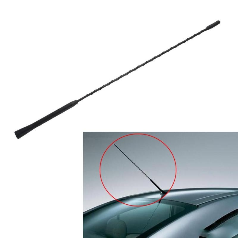 16 Inch New Swivel Universal Car Antenna Car Roof Fender Radio Auto Replacement Parts FM/AM Aerials Rubber Signal Antenna - ebowsos