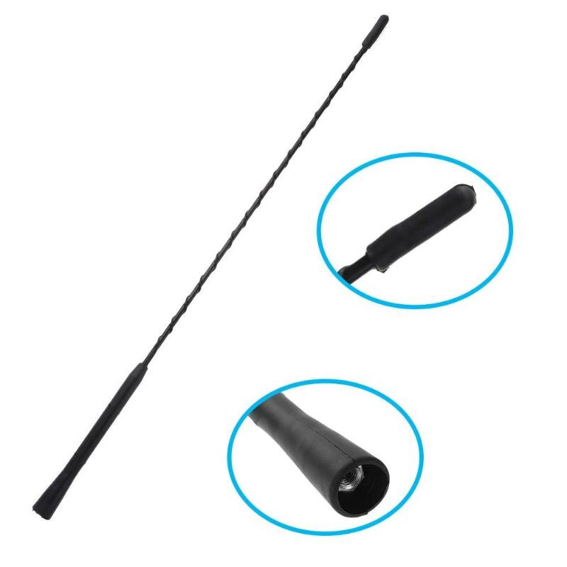 16 Inch New Swivel Universal Car Antenna Car Roof Fender Radio Auto Replacement Parts FM/AM Aerials Rubber Signal Antenna - ebowsos