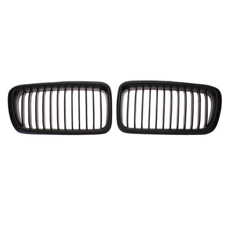 1Pair Matte Black Front Kidney Grilles Grill for BMW E38 1998-2001 Car Front Bumper Grille for Modification Car Styling - ebowsos