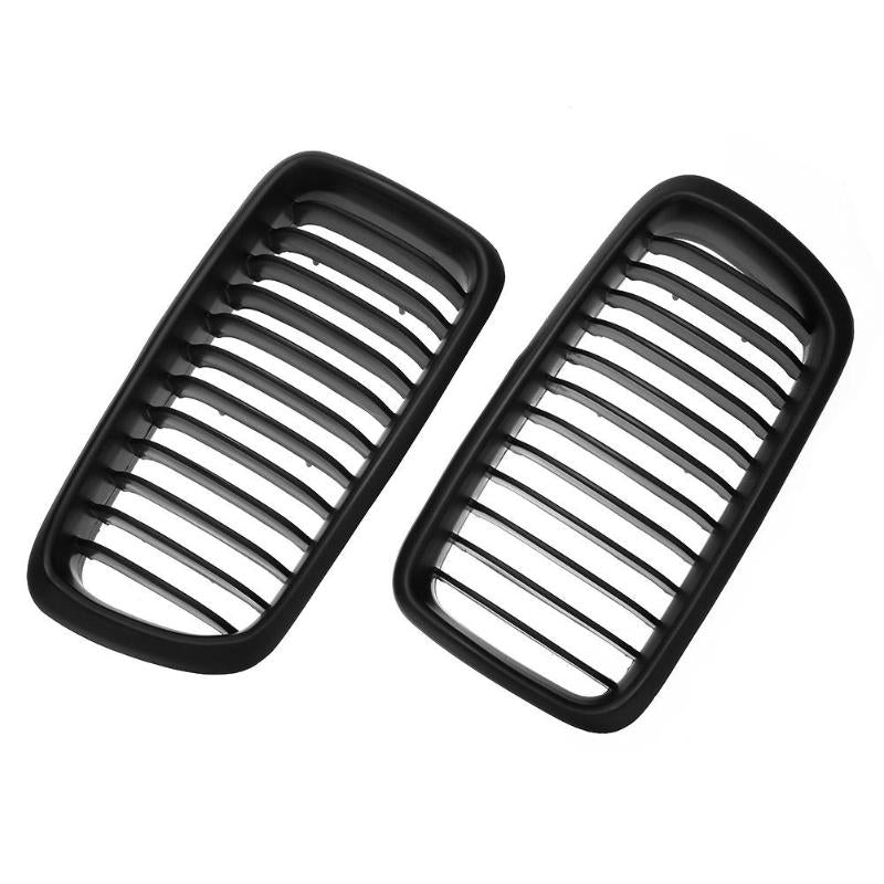 1Pair Matte Black Front Kidney Grilles Grill for BMW E38 1998-2001 Car Front Bumper Grille for Modification Car Styling - ebowsos